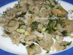Zeytinyağlı Enginarlı Pilav
